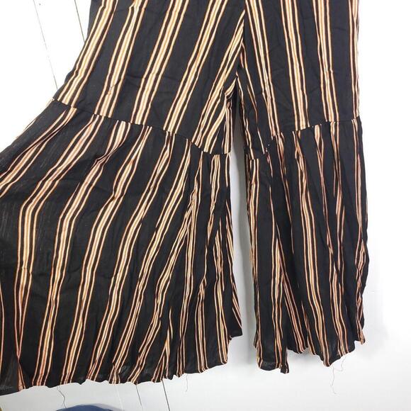 Flying Tomato Jumpsuit Womens Small Wide Leg Flare Hippie Striped 70s Boho - Picture 5 of 9